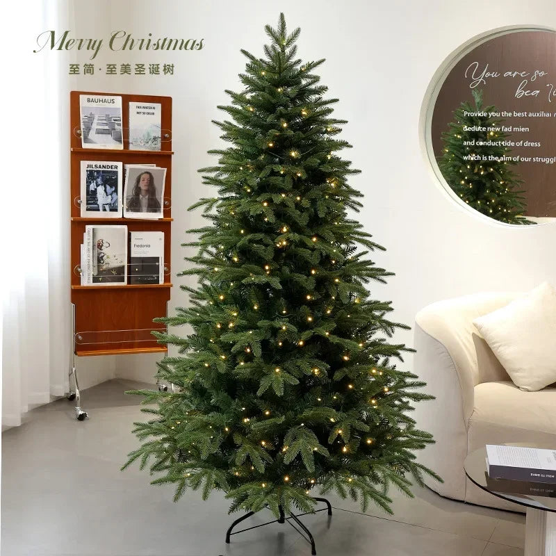 Artificial Christmas Tree PE&PVC Material with LED Lights Green Christmas Tree 1.2m To 1.8m Family New Year Christmas Decoration