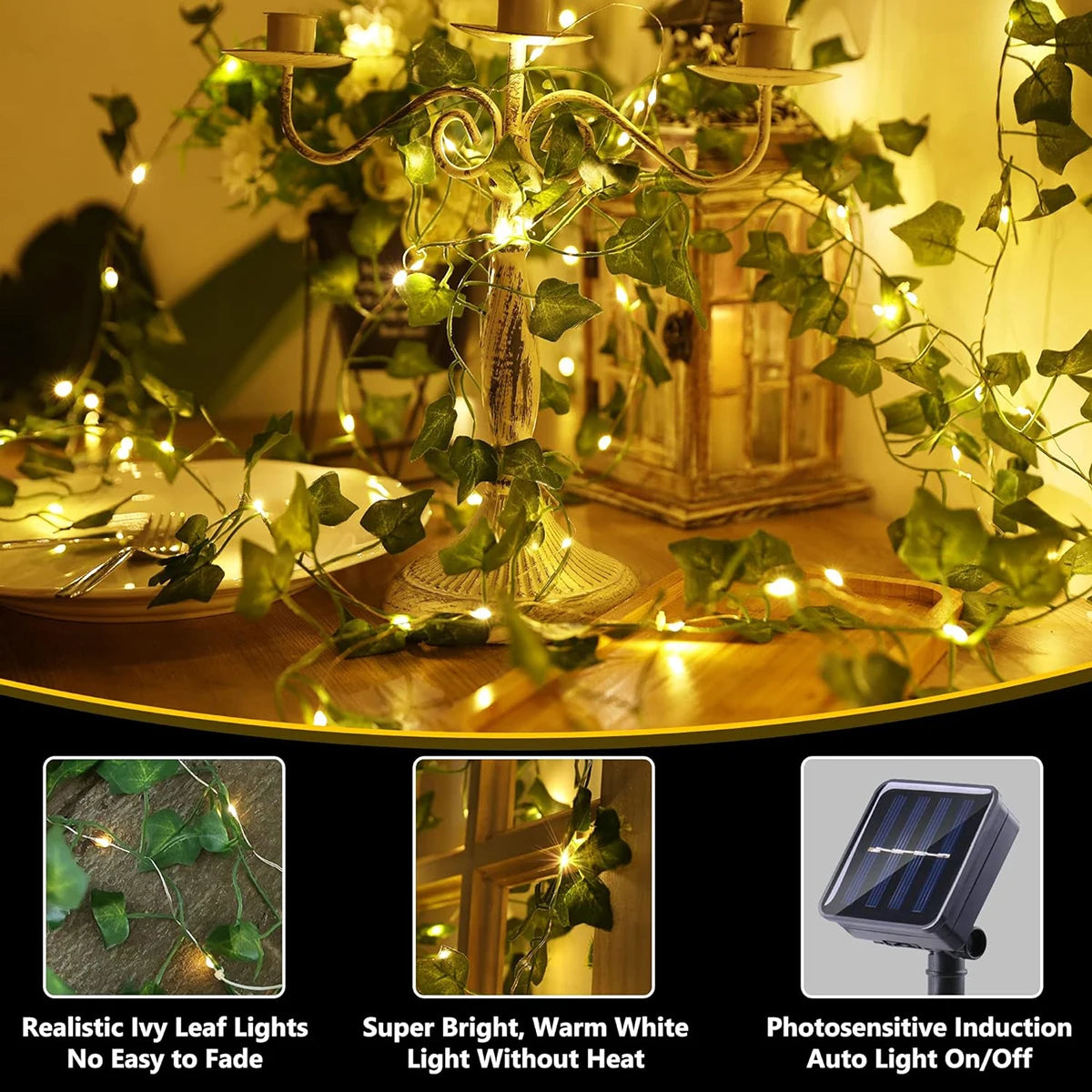 2M 20 LED Green Leaf String Light Garden Lights New Year Decorations String Lamp Wedding Thanksgiving Christmas Decoration