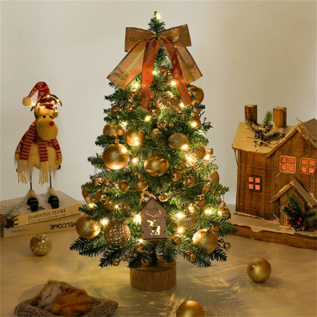 Christmas Tree Ornament Durable Mini Christmas Tree Decoration Prop for Christmas Parties Family Gatherings Daily Desktop Decor