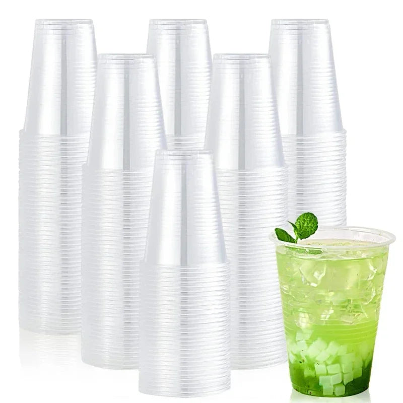 50/100PCSdisposable transparent plastic cups for outdoor picnics, parties, drinking cups, birthdays, weddings, camping equipment