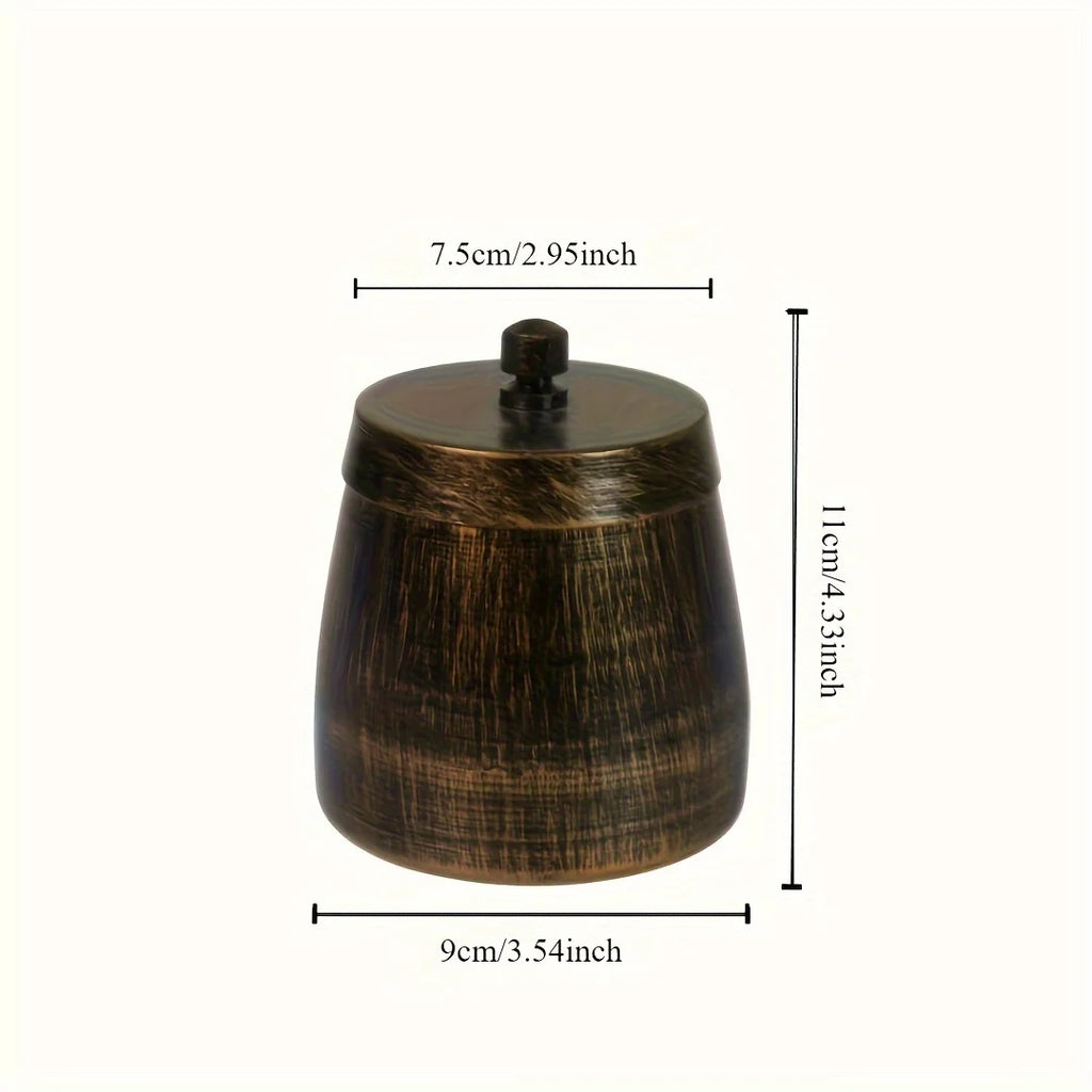 Windproof Metal Ashtray with Lid - Odorless, Smokeless Design for Indoor & Outdoor Use, Perfect Gift Idea