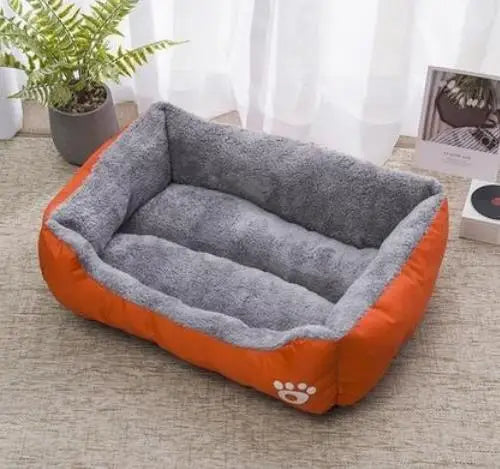 Pet Cat Dog Bed Cozy Square Plush Kennel Puppy Sofa Bed Cushion Pet Product Accessories For Small Medium Animal Doghouse