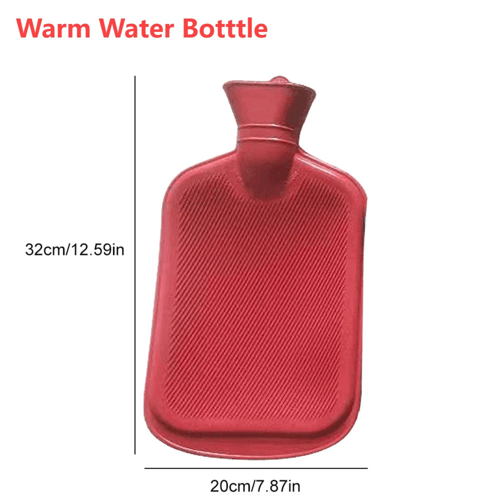 2L Hot Water Bottle Cover Rubber Hot Water Bags Winter Plush Hand & Feet Warmer Explosion-Proof Water Bottle Cover For Hot Water