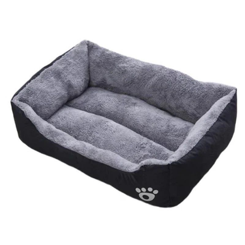 Black Dog Bed Plush Sleeping Bed for Large, Medium and Small Dogs, Non-Slip and Bite-Resistant Pet Sleeping Mat