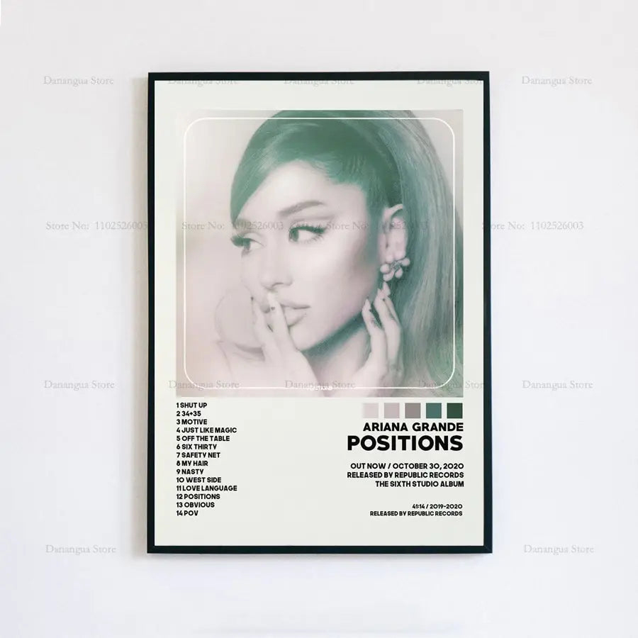 Ariana Grande 'Thank U, Next' Album Cover Art Poster - Home Wall Decor Print