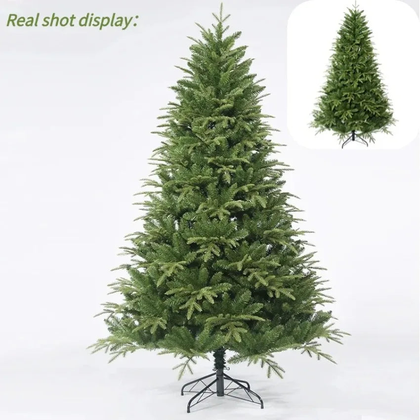 Artificial Christmas Tree PE+PVC Encryption LED Lights Large Christmas Tree 1.2m-1.8m Family Christmas New Year party Decoration