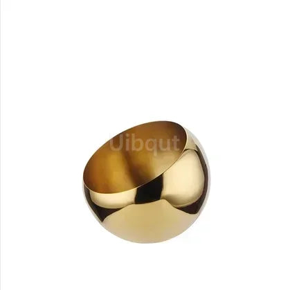 Stainless Steel Oblique mouthed Sauce Bowl with Lid Hot Pot Buffet Seasoning basket bowl Jar dish Container Salad Spherical Bowl