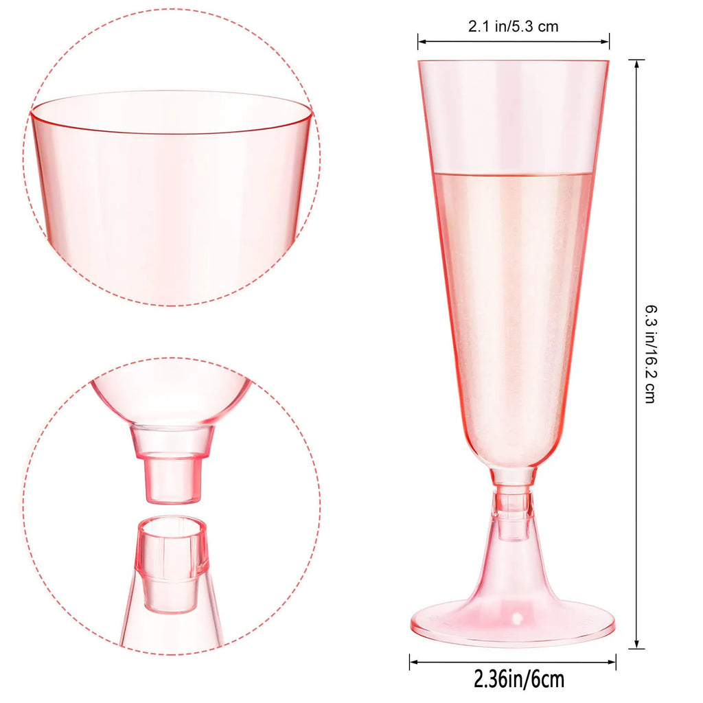 10/20/30pcs Disposable Cups Clear Plastic Champagne Flutes Bar Cups Toasting Glasses for Weddings Party Cocktail Cups,150ml