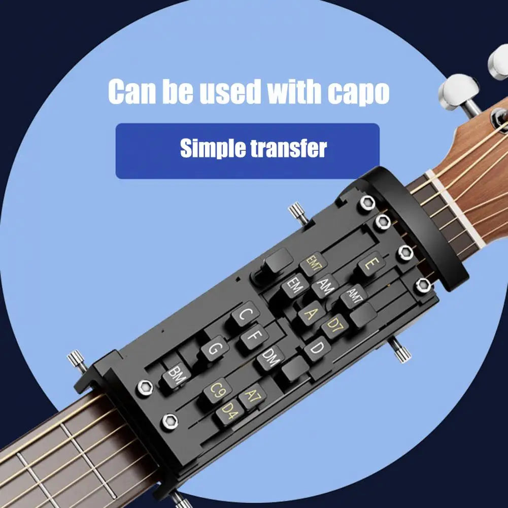 Guitar Aid Tool Acoustic Guitar Learning Accessory Guitar Aid Chords Trainer Assisted Learning System for Beginners A for Adults