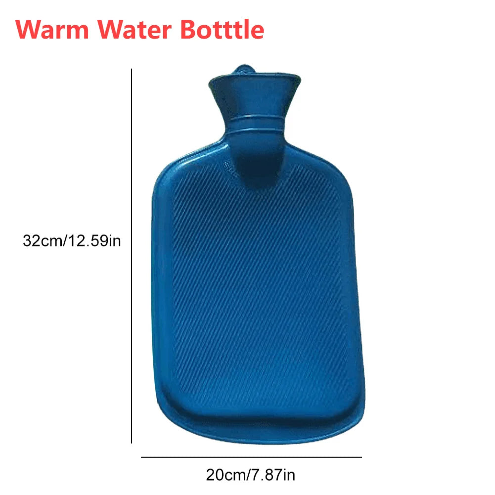 2L Hot Water Bottle Cover Rubber Hot Water Bags Winter Plush Hand & Feet Warmer Explosion-Proof Water Bottle Cover For Hot Water
