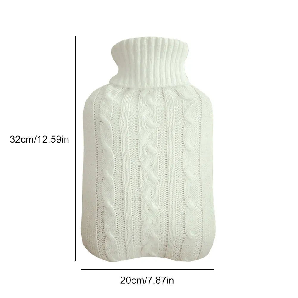 2L Hot Water Bottle Cover Rubber Hot Water Bags Winter Plush Hand & Feet Warmer Explosion-Proof Water Bottle Cover For Hot Water