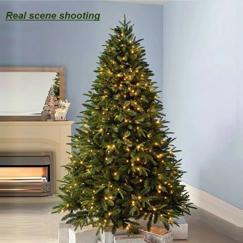 PE&PVC Artificial Christmas Tree with LEDLights High-grade Encrypted Christmas Tree 1.2m to 1.8m Christmas Family Decorations