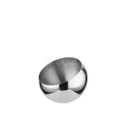 Stainless Steel Oblique mouthed Sauce Bowl with Lid Hot Pot Buffet Seasoning basket bowl Jar dish Container Salad Spherical Bowl