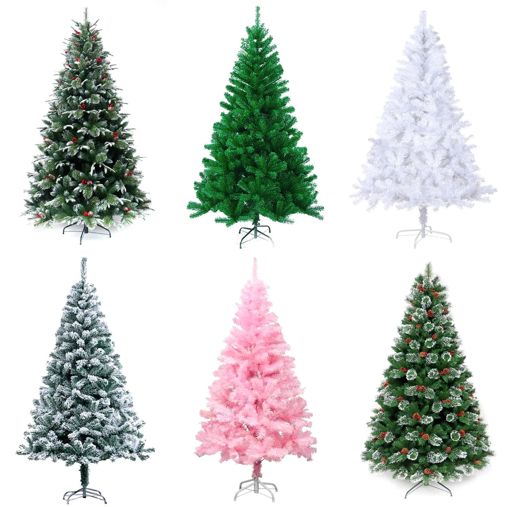 Christmas Tree 6 Ft Green Thick and Dense Pine Needle PVC Artifical Christmas Tree with Metal Stand