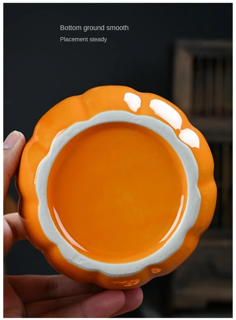 Simulated Pumpkin Tea Jar Ceramic Candy Jar Everything Goes Smoothly Wedding Seal Happy Candy Jar Home Decoration Ornament Gift