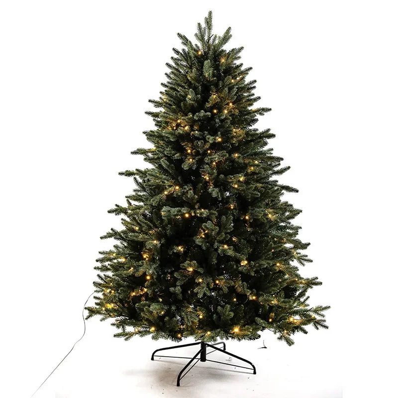 PE Christmas Tree with Lights 1.5m PE Christmas Tree Christmas Mall Scene Layout Supplies LED Xmas Tree