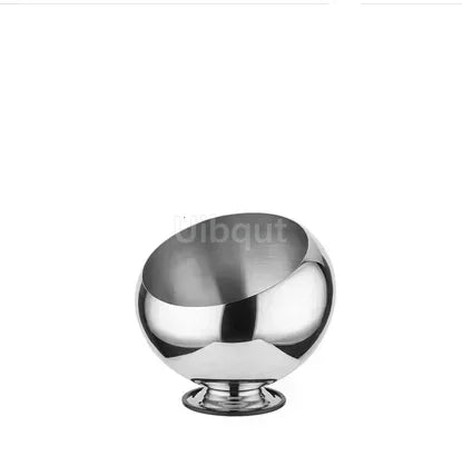 Stainless Steel Oblique mouthed Sauce Bowl with Lid Hot Pot Buffet Seasoning basket bowl Jar dish Container Salad Spherical Bowl