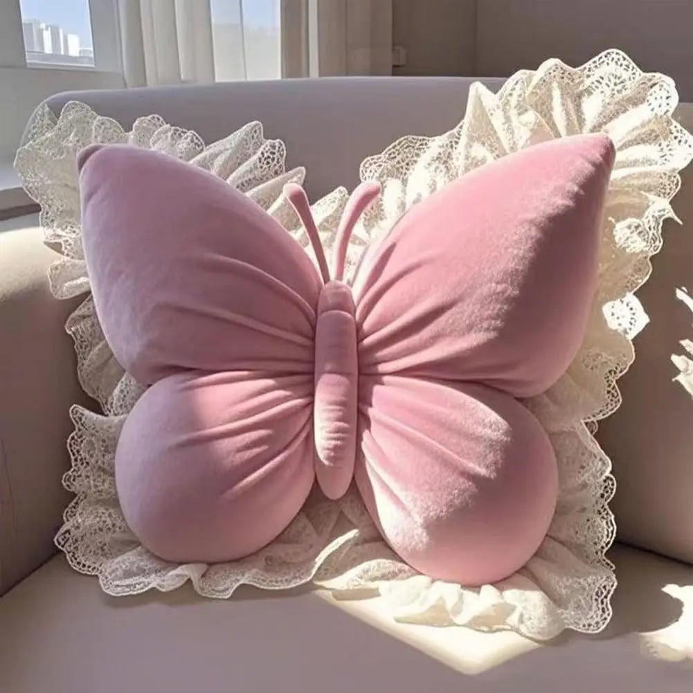 Cute Princess Butterfly Office Pillow Living Room Bow Bedroom Car Sofa Cushion Home New Pillow Room Home Garden Decor