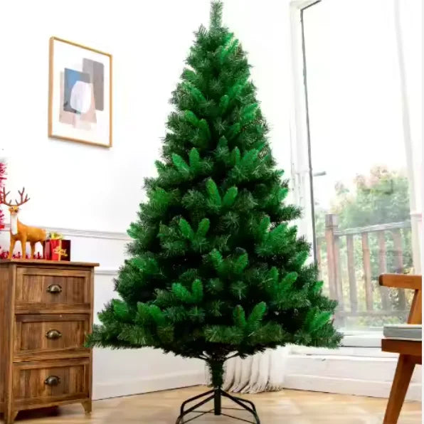 Christmas Tree 6 Ft Green Thick and Dense Pine Needle PVC Artifical Christmas Tree with Metal Stand