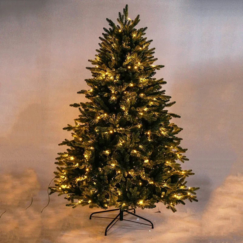 PE Christmas Tree with Lights 1.5m PE Christmas Tree Christmas Mall Scene Layout Supplies LED Xmas Tree