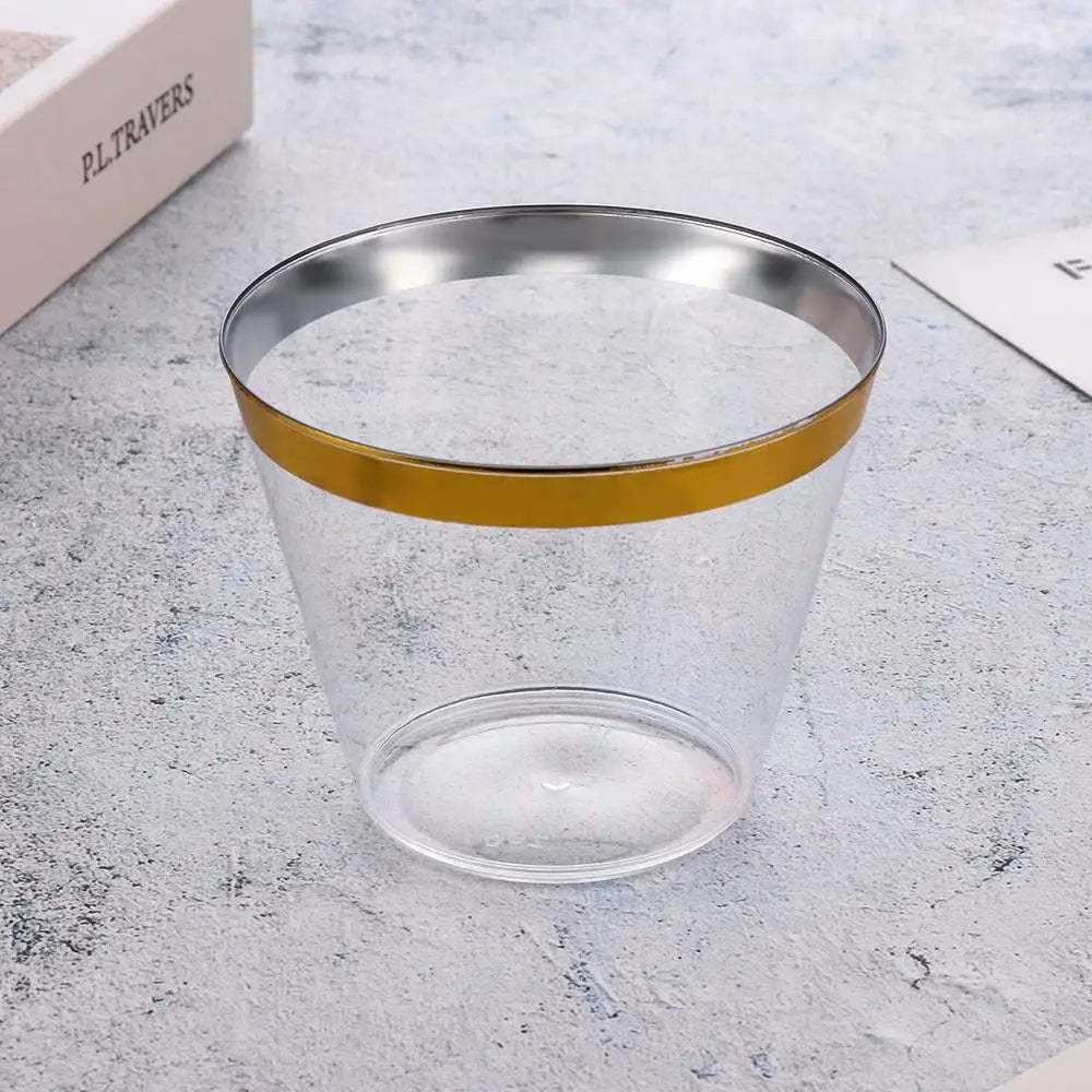 10/20/30pcs Kitchen Gadgets Birthday Party Wine Disposable Plastic Cups Tableware Transparent