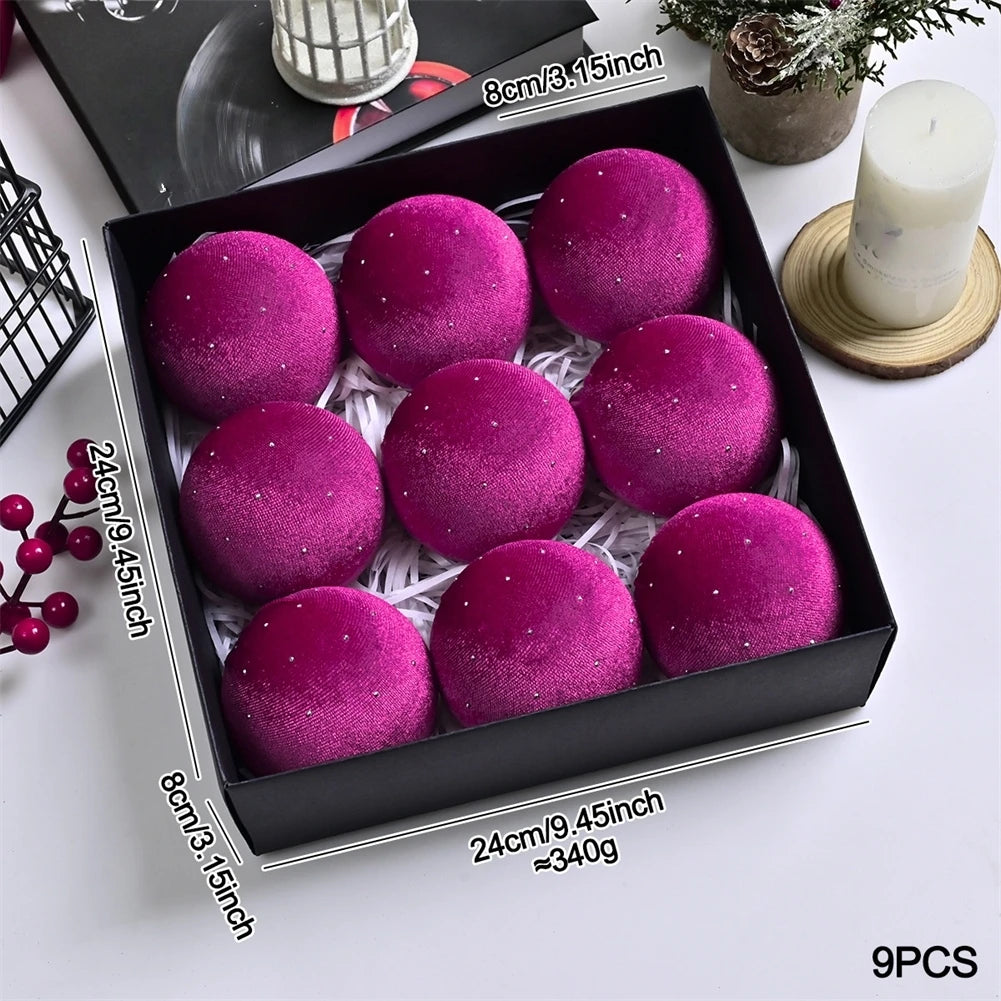 Christmas Ball Xmas Tree DIY Ornaments Holiday Party Decorations Christmas Tree Baubles 8CM Hanging Ornaments Decor