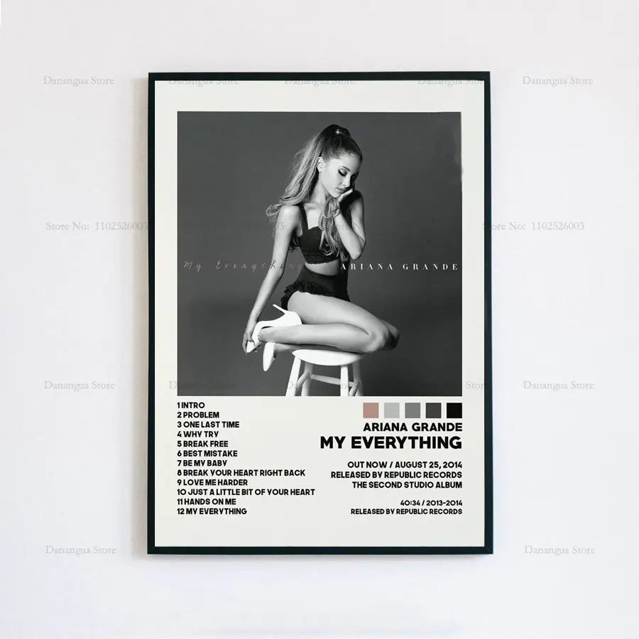 Ariana Grande 'Thank U, Next' Album Cover Art Poster - Home Wall Decor Print