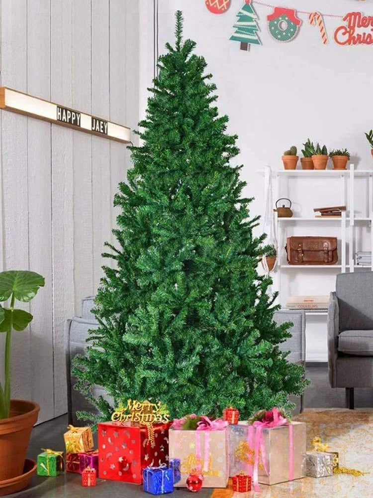 PVC Large Christmas Tree 120/150/180/210CM Encryption Artificial Green Tree Christmas Decoration Party Hotel Scene Outdoor Decor