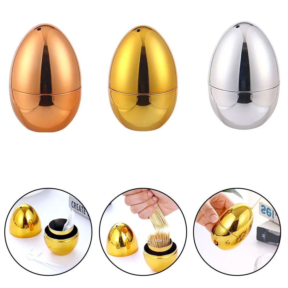 Creative Egg-shaped Toothpick Jar Storage Box Decoration Toothpick Box Household Toothpick Box Cute Toothpick Jar     New