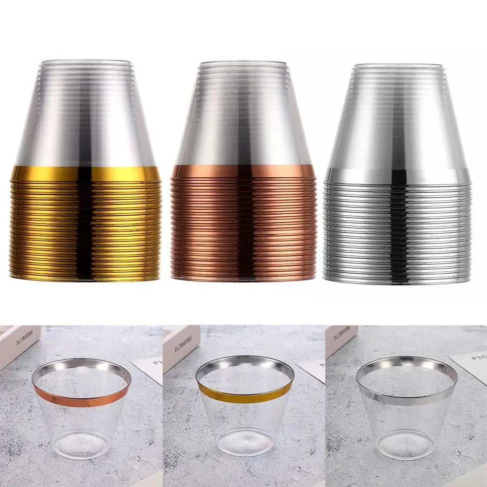 10/20/30pcs Kitchen Gadgets Birthday Party Wine Disposable Plastic Cups Tableware Transparent