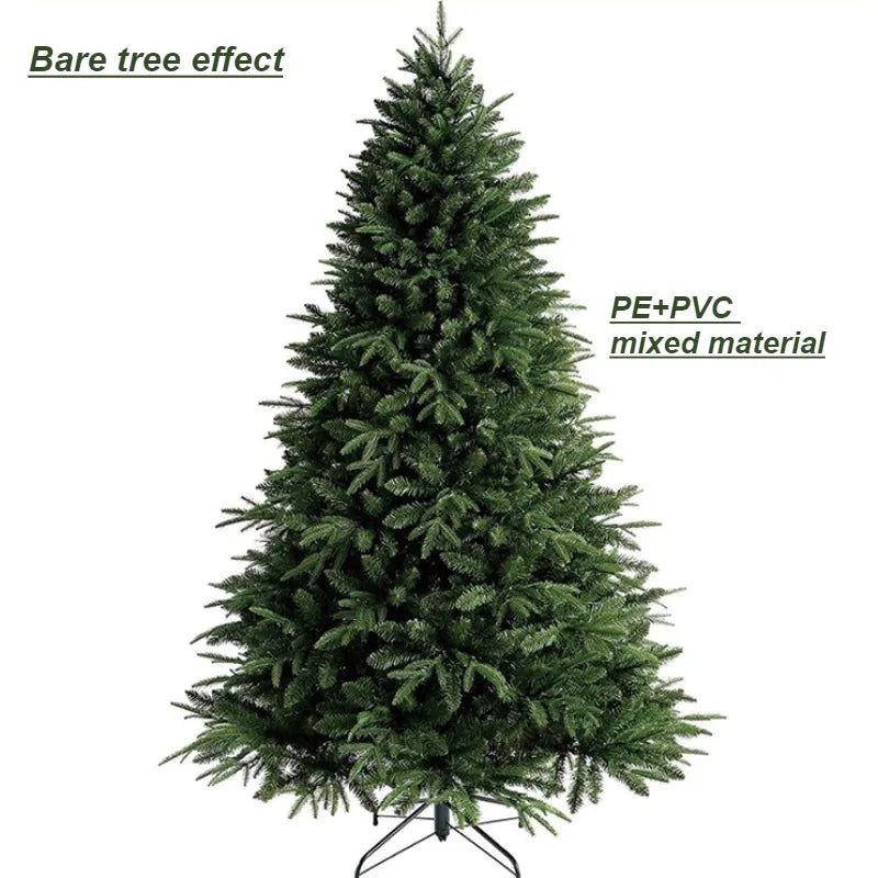 PE&PVC Artificial Christmas Tree with LEDLights High-grade Encrypted Christmas Tree 1.2m to 1.8m Christmas Family Decorations