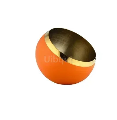 Stainless Steel Oblique mouthed Sauce Bowl with Lid Hot Pot Buffet Seasoning basket bowl Jar dish Container Salad Spherical Bowl