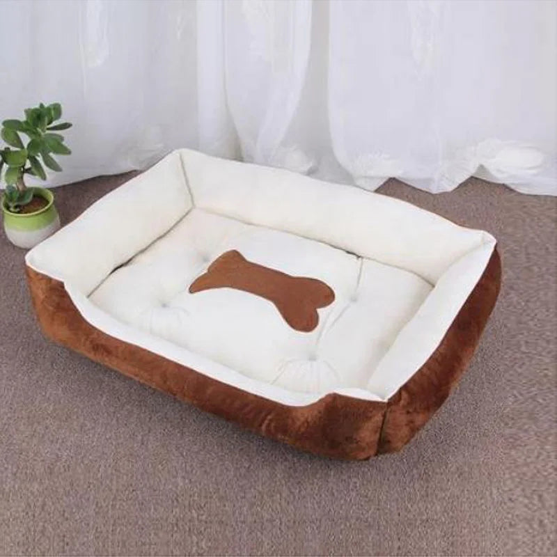 Pet Cat Dog Bed Cozy Square Plush Kennel Puppy Sofa Bed Cushion Pet Product Accessories For Small Medium Animal Doghouse