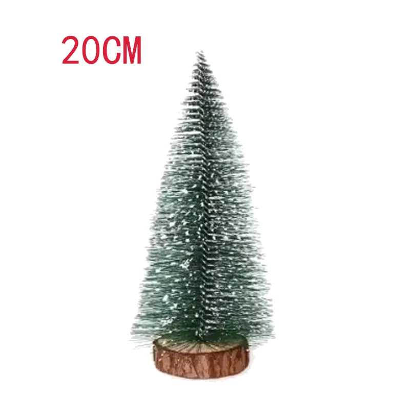 5/1PCS Pine Christmas Tree Artificial Tabletop Decorations Festival Plastic Miniature Trees 2024 New Year Decorations for Xmas