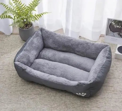 Pet Cat Dog Bed Cozy Square Plush Kennel Puppy Sofa Bed Cushion Pet Product Accessories For Small Medium Animal Doghouse