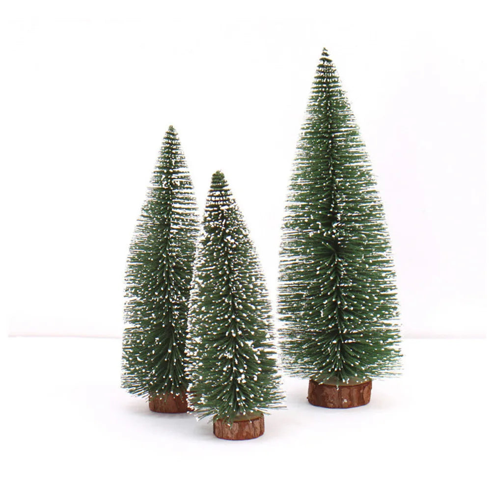 5/1PCS Pine Christmas Tree Artificial Tabletop Decorations Festival Plastic Miniature Trees 2024 New Year Decorations for Xmas