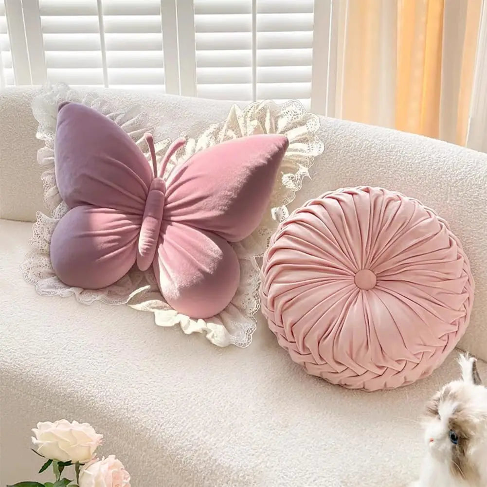 Cute Princess Butterfly Office Pillow Living Room Bow Bedroom Car Sofa Cushion Home New Pillow Room Home Garden Decor