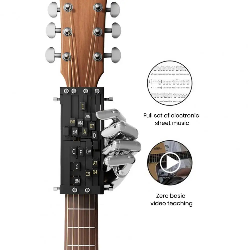 Guitar Aid Tool Acoustic Guitar Learning Accessory Guitar Aid Chords Trainer Assisted Learning System for Beginners A for Adults