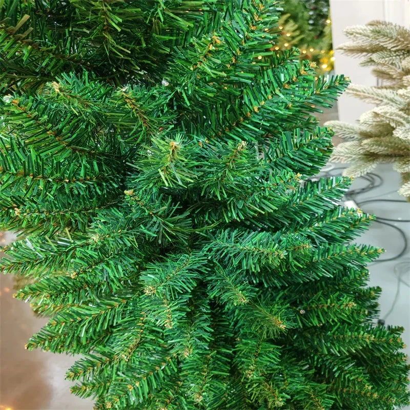 PVC Artificial Christmas Tree with LED Lights Pencil Christmas Tree 150/180/210cm  Home Decoration Christmas Party Decorations