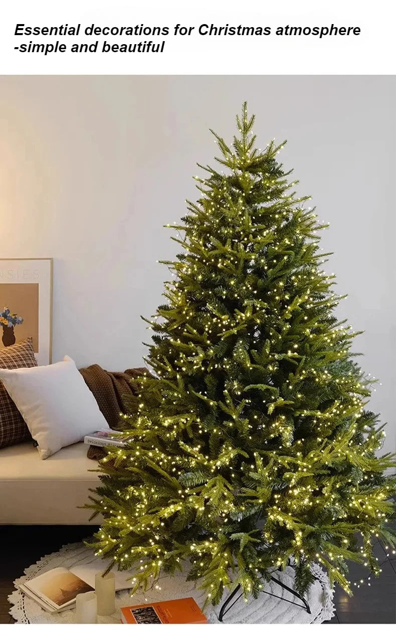 Artificial Christmas Tree PE+PVC Encryption LED Lights Large Christmas Tree 1.2m-1.8m Family Christmas New Year party Decoration