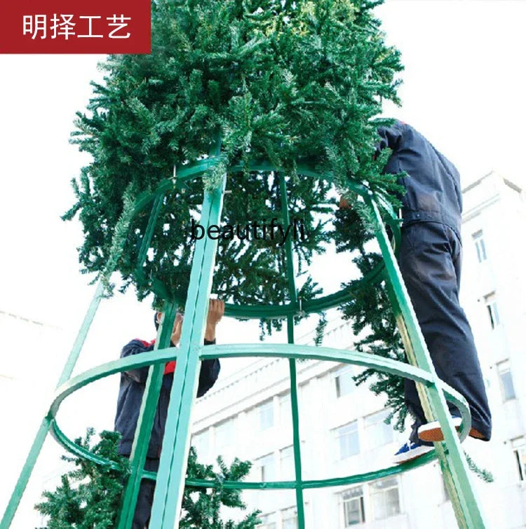 Large frame Christmas tree set 3m 4m 5m 6m 7m 8m wrought iron Christmas bare tree