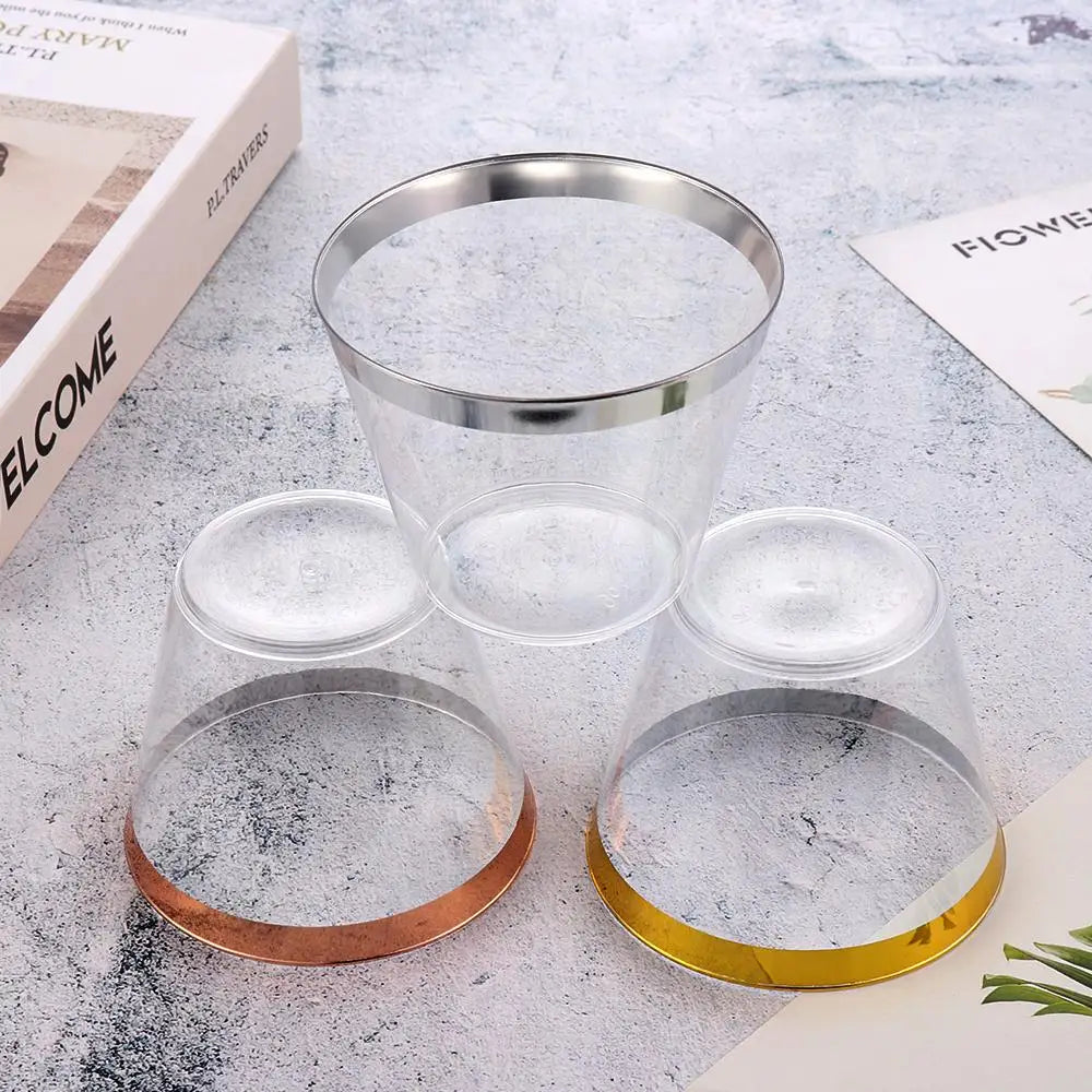 10/20/30pcs Kitchen Gadgets Birthday Party Wine Disposable Plastic Cups Tableware Transparent