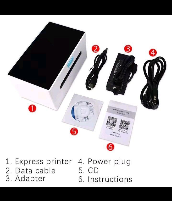 4inch Thermal Shipping Label printer 9220USB/Bluetooth Compatible with Windows/ mac Barcode Label printer