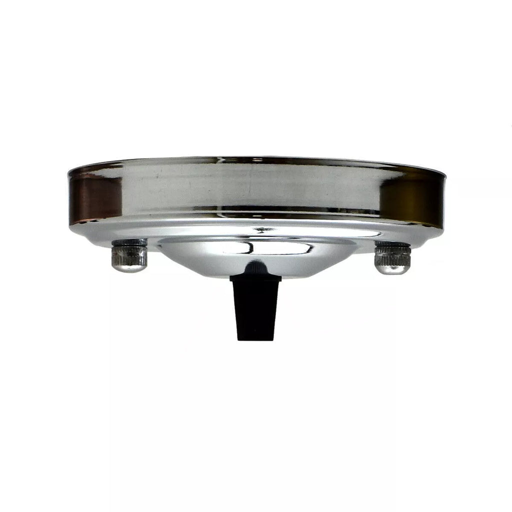 108mm Single Outlet Drop Metal Front Fitting Ceiling Rose~1451-2